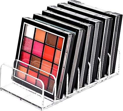 Compact Makeup Storage Organiser – 7 Sections for Palettes, Blush & Cosmetics
